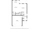 Detailed floor plan showcasing the kitchen, living room, and garage layout at 19487 Roseate Dr, Lutz, FL 33558