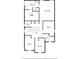 Detailed floor plan of a home showcasing the layout of the bedrooms and bathrooms at 19487 Roseate Dr, Lutz, FL 33558