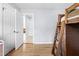 Bedroom with hardwood floors and a wooden bunkbed at 212 N Bradford Ave, Tampa, FL 33609