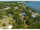 Aerial view of a neighborhood playground nestled amongst lush greenery near the coast at 3005 W Helen Ave, Tampa, FL 33611