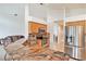 Stylish kitchen with granite countertops, stainless steel appliances and breakfast bar seating at 3023 Bent Creek Dr, Valrico, FL 33596