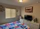 Bedroom featuring dresser, TV, and nautical-patterned bed at 3132 Royal Tuscan Ln, Valrico, FL 33594