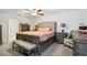 Bedroom featuring neutral tones, ceiling fan, and comfortable furnishings at 35029 Brackett Bnd, Zephyrhills, FL 33541
