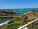 Scenic aerial view of a bridge, waterfront homes, and a waterway at 4900 Brittany S Dr # 808, St Petersburg, FL 33715