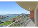 Balcony with views of the water and coastal scenery at 4900 Brittany S Dr # 808, St Petersburg, FL 33715