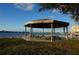 Community gazebo with picnic tables offers a shaded gathering spot with scenic water views at 4900 Brittany S Dr # 808, St Petersburg, FL 33715