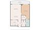 Detailed floor plan showcasing the layout of the home, including the living room, bedroom, and kitchen at 4900 Brittany S Dr # 808, St Petersburg, FL 33715