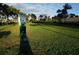 Well-maintained pet area with lush green grass and a convenient pet waste station at 4900 Brittany S Dr # 808, St Petersburg, FL 33715