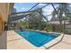 Large screened-in pool with lush landscaping and ample space for outdoor relaxation at 6407 E 112Th Ave, Temple Terrace, FL 33617