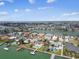 Expansive aerial view of a waterfront community with homes, canals, and beautiful water views at 11340 5Th E St, Treasure Island, FL 33706