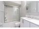 Clean bathroom featuring a shower-tub, vanity sink, and updated fixtures at 13608 S Village Dr # 6203, Tampa, FL 33618