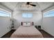 Charming bedroom features vaulted ceiling, hardwood floors and lots of natural light at 13974 75Th Ave, Seminole, FL 33776