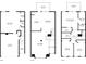Detailed floor plan showcasing the layout of this multi-level townhome at 1476 Harbour Walk Rd, Tampa, FL 33602