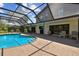 Beautiful pool area with a screened enclosure offering privacy and relaxation at 16503 W Course Dr, Tampa, FL 33624