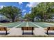 Shuffleboard courts with seating and a view of the surrounding landscape at 2286 Norwegian Dr # 8, Clearwater, FL 33763