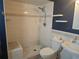 Bathroom featuring a standing shower, a toilet and neutral tones at 23015 Mayfair Rd, Land O Lakes, FL 34639