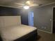 Bedroom showcasing a queen-sized bed, a ceiling fan and contrasting wall tones at 23015 Mayfair Rd, Land O Lakes, FL 34639