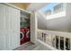 Convenient laundry area featuring a modern washer and dryer and a skylight above at 2511 Bay Blvd # B, Indian Rocks Beach, FL 33785