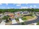 Aerial view of the house in its neighborhood, surrounded by trees and greenery at 25830 Crippen Dr, Land O Lakes, FL 34639