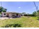 Expansive backyard with lush lawn and covered patio, perfect for outdoor activities and relaxation at 2800 54Th N St, St Petersburg, FL 33710