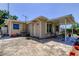 Backyard featuring a covered patio with stone flooring offering an inviting outdoor entertainment area at 2800 54Th N St, St Petersburg, FL 33710