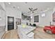 Spacious kitchen and dining area with modern appliances, a marble island, and bright, open space at 3012 W Barcelona St # 7, Tampa, FL 33629