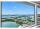 Expansive water view from the condo's large picture windows, showing the inter-coastal waterway and beach at 31 Island Way # 1507, Clearwater Beach, FL 33767