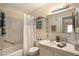 Bathroom with a shower/tub combo, vanity, and decorative touches at 3128 59Th S St # 206, Gulfport, FL 33707