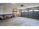 Spacious two car garage with lots of room for storage and a workbench at 3353 Montano Ave, Spring Hill, FL 34609