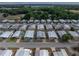 Bird's-eye view of a well-maintained mobile home community, showcasing the home's location and neighborhood at 35051 Colony Hills Dr, Zephyrhills, FL 33541