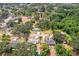 An aerial neighborhood view features tree-lined streets and homes nestled within lush greenery at 403 Westbrook Ave, Brandon, FL 33511