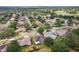 Aerial view showcasing a residential neighborhood with mature trees, well-maintained streets and varied home styles at 4511 Swift Cir, Valrico, FL 33596
