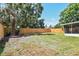 Large fenced backyard offers plenty of room for activities and landscaping potential at 4940 Rosedale Ln, Holiday, FL 34690