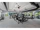 Spacious fitness center features modern machines, weights, multiple ceiling fans, and views to the exterior at 5727 Silverside Pine Ct, Lakewood Ranch, FL 34211