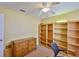 Office features shelves and a wood dresser at 1005 Hardwood Dr, Valrico, FL 33596