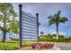 Community sign for Little Harbor highlighting the Inn, Marina View, Townhomes, Bahia Beach, and more amenities at 1015 Seagrape Dr, Ruskin, FL 33570