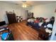 Casual bedroom with dresser, bed, and ceiling fan at 11312 Brussels Boy Ln, Riverview, FL 33578