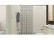 Bathroom boasting a subway tile shower, modern fixtures, and an elegant towel rack at 11845 Sparkling Topaz Cv, Parrish, FL 34219