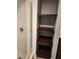 Bathroom features a shower with white subway tile and built-in shelving for storage at 1290 Gulf Blvd # 1701, Clearwater Beach, FL 33767