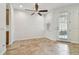 Inviting dining room boasting tile flooring, a ceiling fan, and easy access to the outdoor space at 14537 Mirabelle Vista Cir, Tampa, FL 33626
