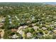 Aerial view of a quiet neighborhood with lush trees and well-spaced homes at 1486 Mahogany Ln # 703, Palm Harbor, FL 34683