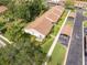 Overhead view capturing the home's location, community layout, and manicured landscaping at 15 Tads Trl, Oldsmar, FL 34677