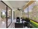 Inviting screened patio with seating, garden view, and access to interior at 15 Tads Trl, Oldsmar, FL 34677