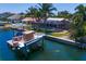 Backyard with screened pool, and dock at 1941 Kentucky Ne Ave, St Petersburg, FL 33703