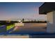 Modern rooftop view showcasing the cityscape skyline against a colorful evening sky at 2104 4Th S St, St Petersburg, FL 33705