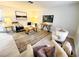 Cozy living room with comfortable seating, stylish rug, and modern decor at 3529 Tanglewood Trl, Palm Harbor, FL 34685