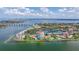 Expansive aerial view of condos with a lakeside community, pool, and stunning waterfront location at 6287 Bahia Del Mar Cir # 801, St Petersburg, FL 33715