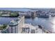 Aerial view of a building overlooking water and boats with city in background at 700 S Harbour Island Blvd # 342, Tampa, FL 33602