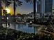 Beautiful pool with palm trees and a cityscape view at sunset at 700 S Harbour Island Blvd # 342, Tampa, FL 33602
