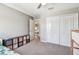 Spacious bedroom featuring a large closet, carpeted floors and neutral paint at 10148 Rose Petal Pl, Riverview, FL 33578